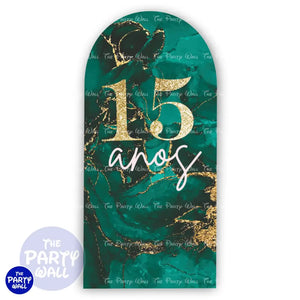 Quince Años - Funda para mampara de punta redonda o rectangular Mampara de punta redonda