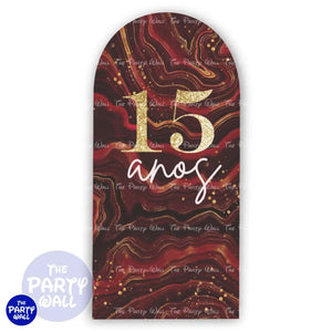 Quince Años - Funda para mampara de punta redonda o rectangular Mampara de punta redonda