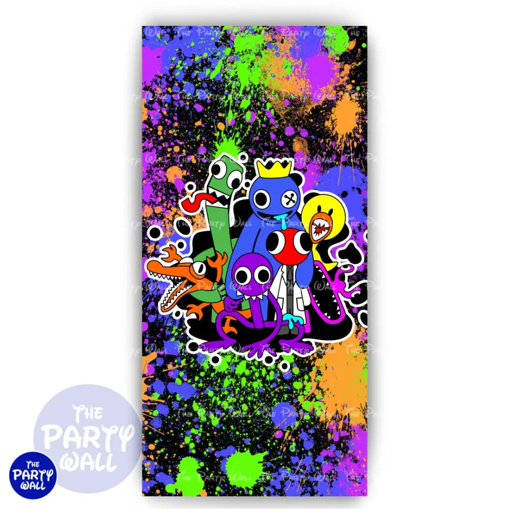 Rainbow Friends - Funda para mampara de punta redonda o rectangular Mampara de punta redonda