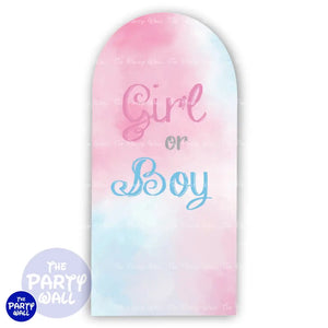 Revelación de Sexo - Funda para mampara de punta redonda o rectangular Mampara de punta redonda