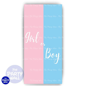 Revelación de Sexo - Funda para mampara de punta redonda o rectangular Mampara de punta redonda