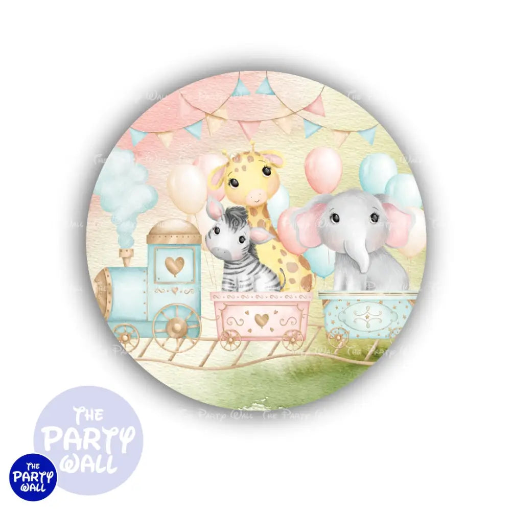 Safari Cute - Funda para mampara circular Circular