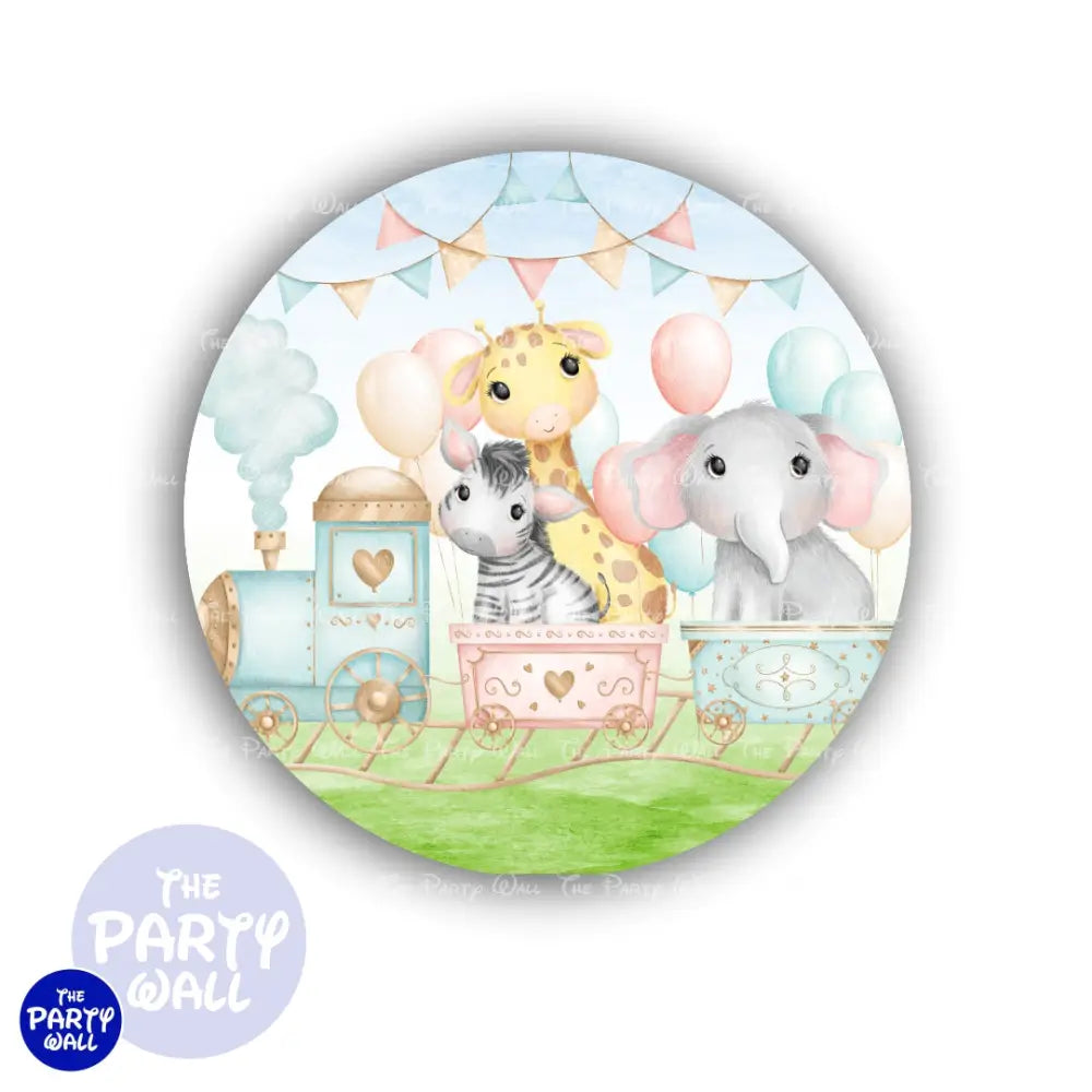 Safari Cute - Funda para mampara circular Circular