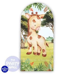 Safari Cute - Funda para mampara de punta redonda o rectangular Mampara de punta redonda