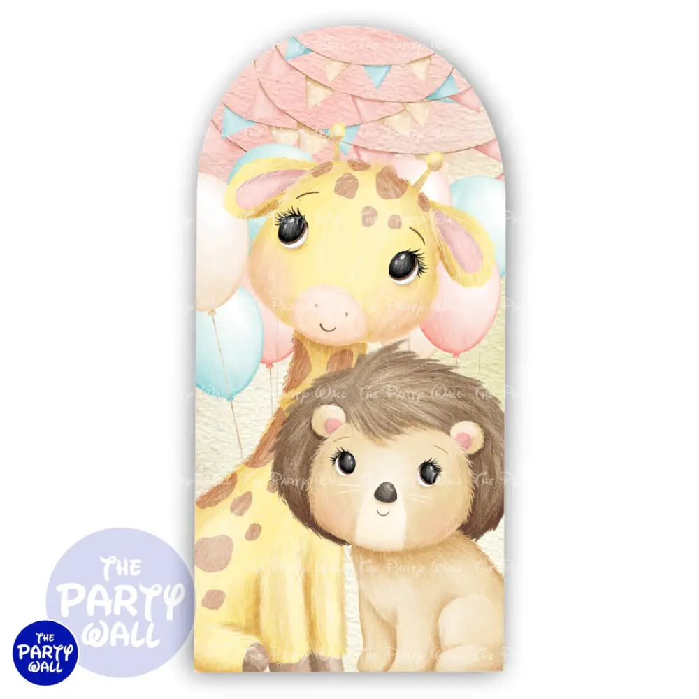 Safari Cute - Funda para mampara de punta redonda o rectangular Mampara de punta redonda