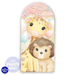 Safari Cute - Funda para mampara de punta redonda o rectangular Mampara de punta redonda