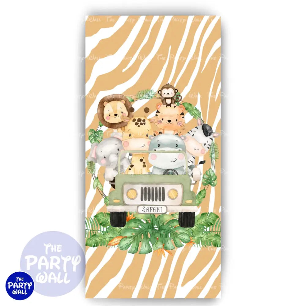 Safari Cute - Funda para mampara de punta redonda o rectangular Mampara de punta redonda