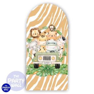 Safari Cute - Funda para mampara de punta redonda o rectangular Mampara de punta redonda