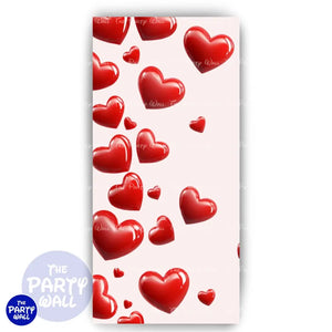 San Valentín - Funda para mampara de punta redonda o rectangular Mampara de punta redonda