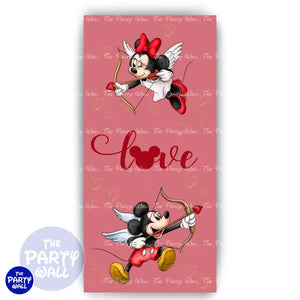 San Valentín - Funda para mampara de punta redonda o rectangular Mampara de punta redonda