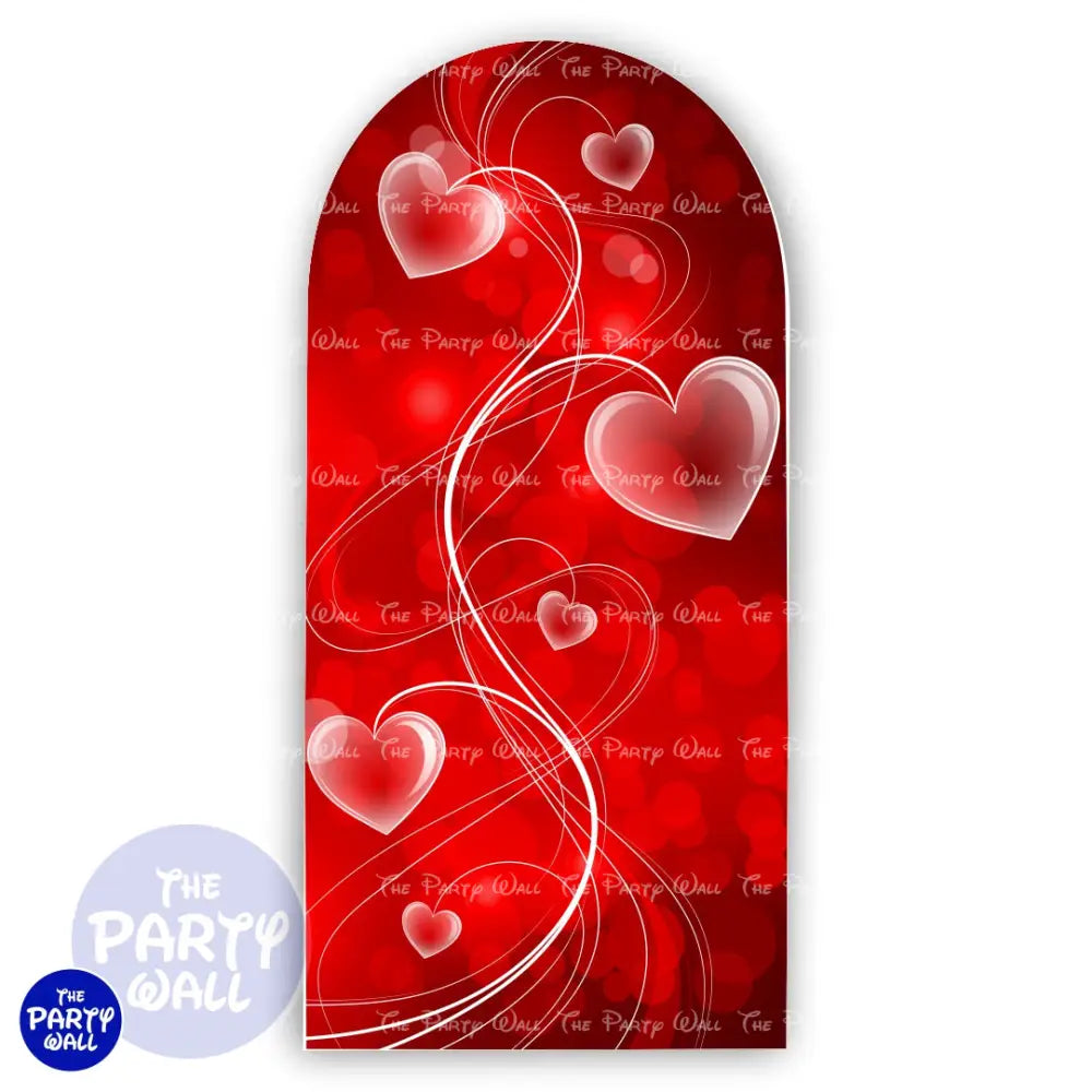 San Valentín - Funda para mampara de punta redonda o rectangular Mampara de punta redonda