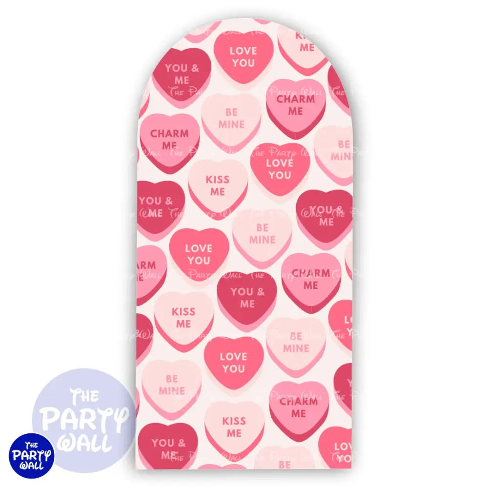 San Valentín - Funda para mampara de punta redonda o rectangular Mampara de punta redonda