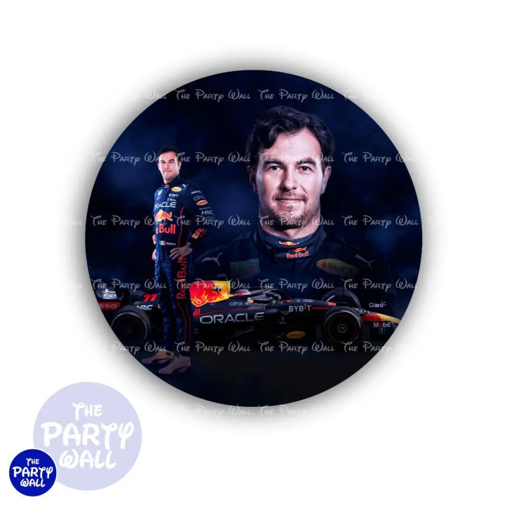 Sergio Pérez F1 - Funda para mampara circular Circular