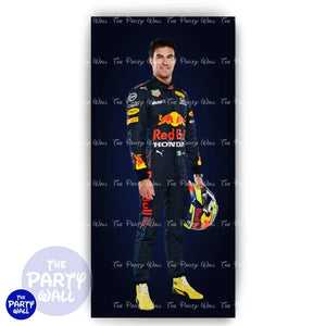 Sergio Pérez F1 - Funda para mampara de punta redonda o rectangular Mampara de punta redonda