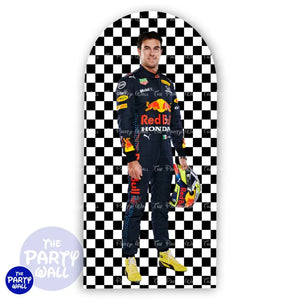 Sergio Pérez F1 - Funda para mampara de punta redonda o rectangular Mampara de punta redonda