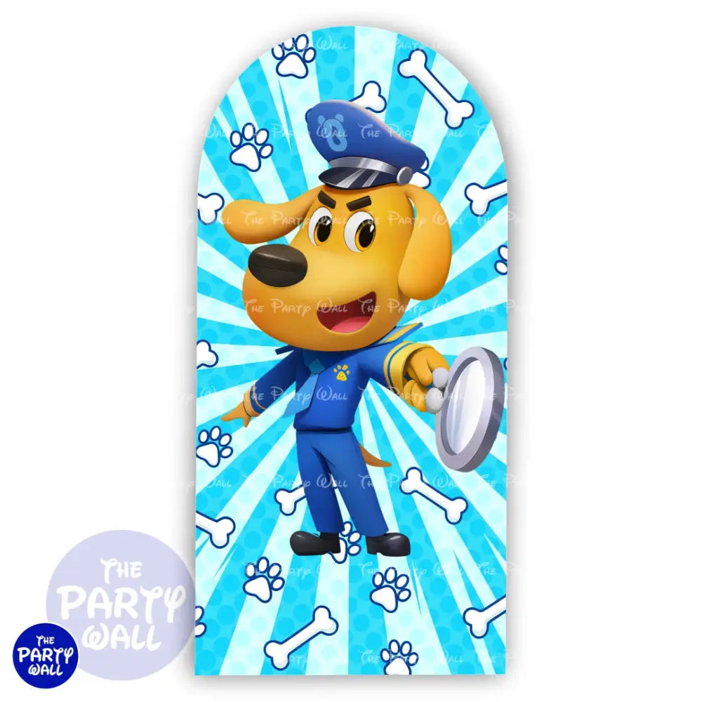 Sheriff Labrador - Funda para mampara de punta redonda o rectangular Mampara de punta redonda