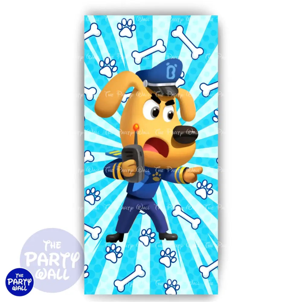 Sheriff Labrador - Funda para mampara de punta redonda o rectangular Mampara de punta redonda