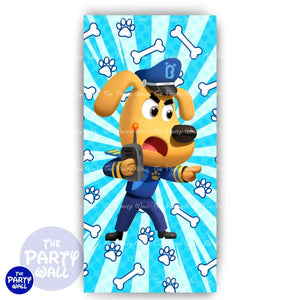 Sheriff Labrador - Funda para mampara de punta redonda o rectangular Mampara de punta redonda