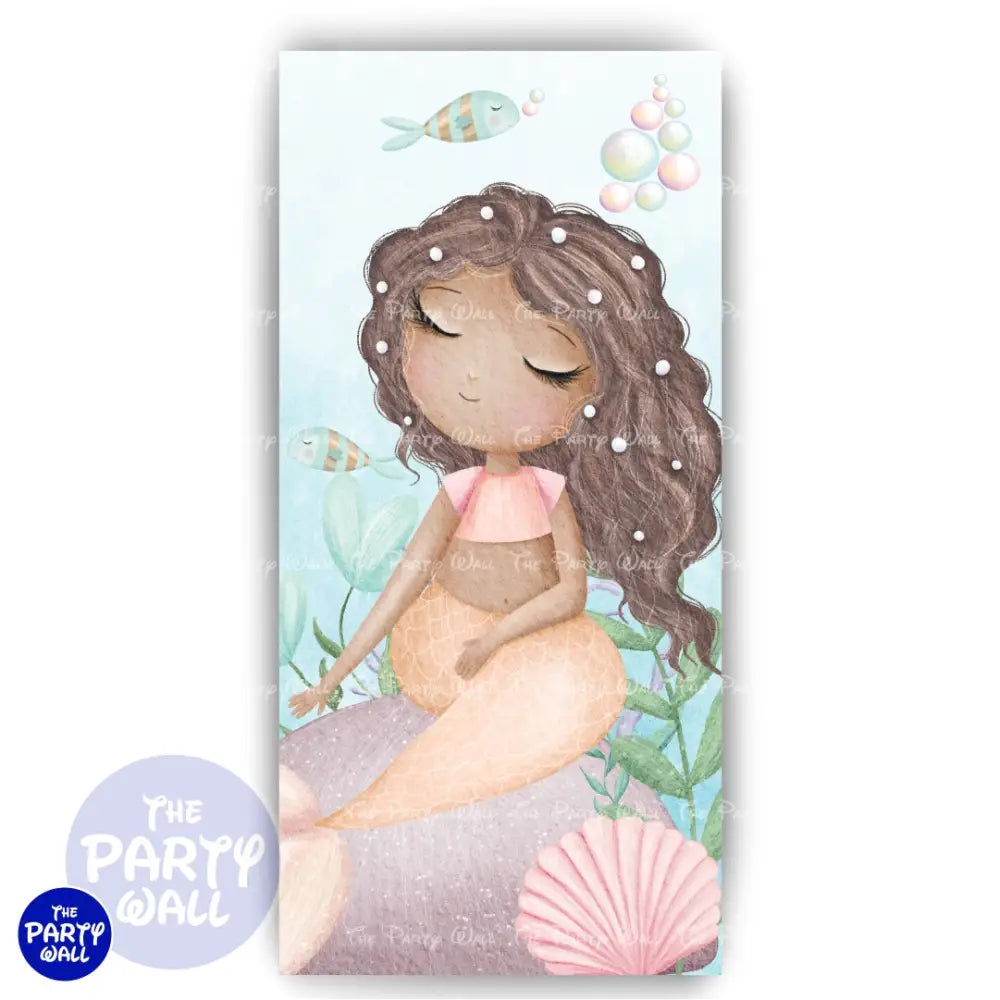 Sirenas Cute - Funda para mampara de punta redonda o rectangular Mampara de punta redonda