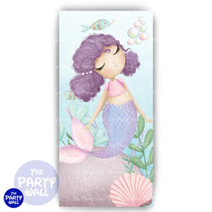 Sirenas Cute - Funda para mampara de punta redonda o rectangular Mampara de punta redonda