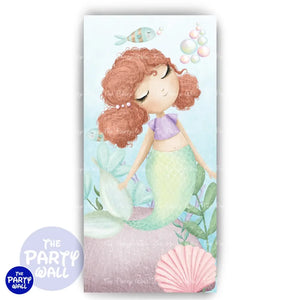 Sirenas Cute - Funda para mampara de punta redonda o rectangular Mampara de punta redonda