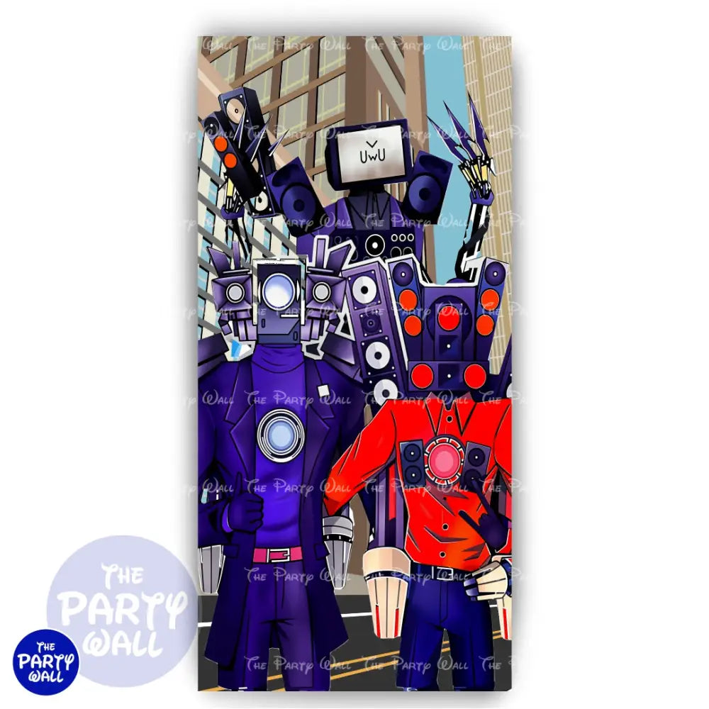 Skibidi Toilet - Funda para mampara de punta redonda o rectangular Mampara de punta redonda