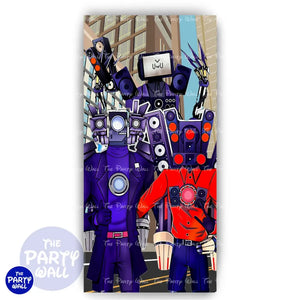 Skibidi Toilet - Funda para mampara de punta redonda o rectangular Mampara de punta redonda