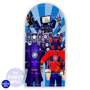 Skibidi Toilet - Funda para mampara de punta redonda o rectangular Mampara de punta redonda