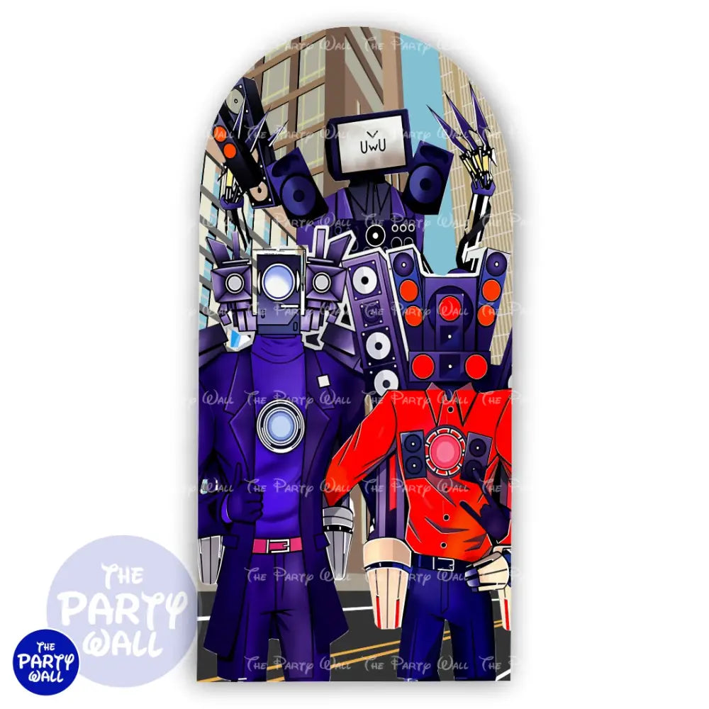 Skibidi Toilet - Funda para mampara de punta redonda o rectangular Mampara de punta redonda