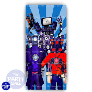 Skibidi Toilet - Funda para mampara de punta redonda o rectangular Mampara de punta redonda