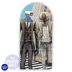 Skibidi Toilet - Funda para mampara de punta redonda o rectangular Mampara de punta redonda