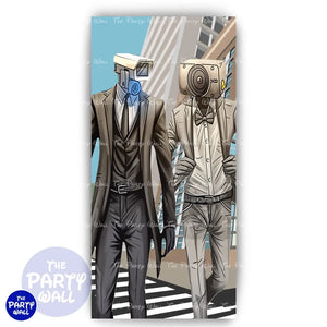 Skibidi Toilet - Funda para mampara de punta redonda o rectangular Mampara de punta redonda