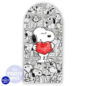 Snoopy - Funda para mampara de punta redonda o rectangular - Mampara de punta redonda