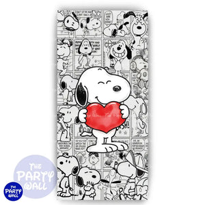 Snoopy - Funda para mampara de punta redonda o rectangular - Mampara de punta redonda