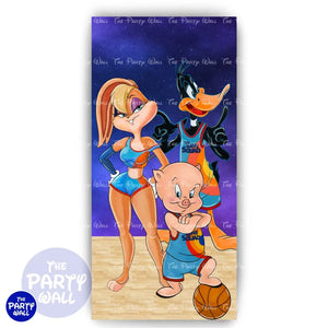 Space Jam - Funda para mampara de punta redonda o rectangular Mampara de punta redonda