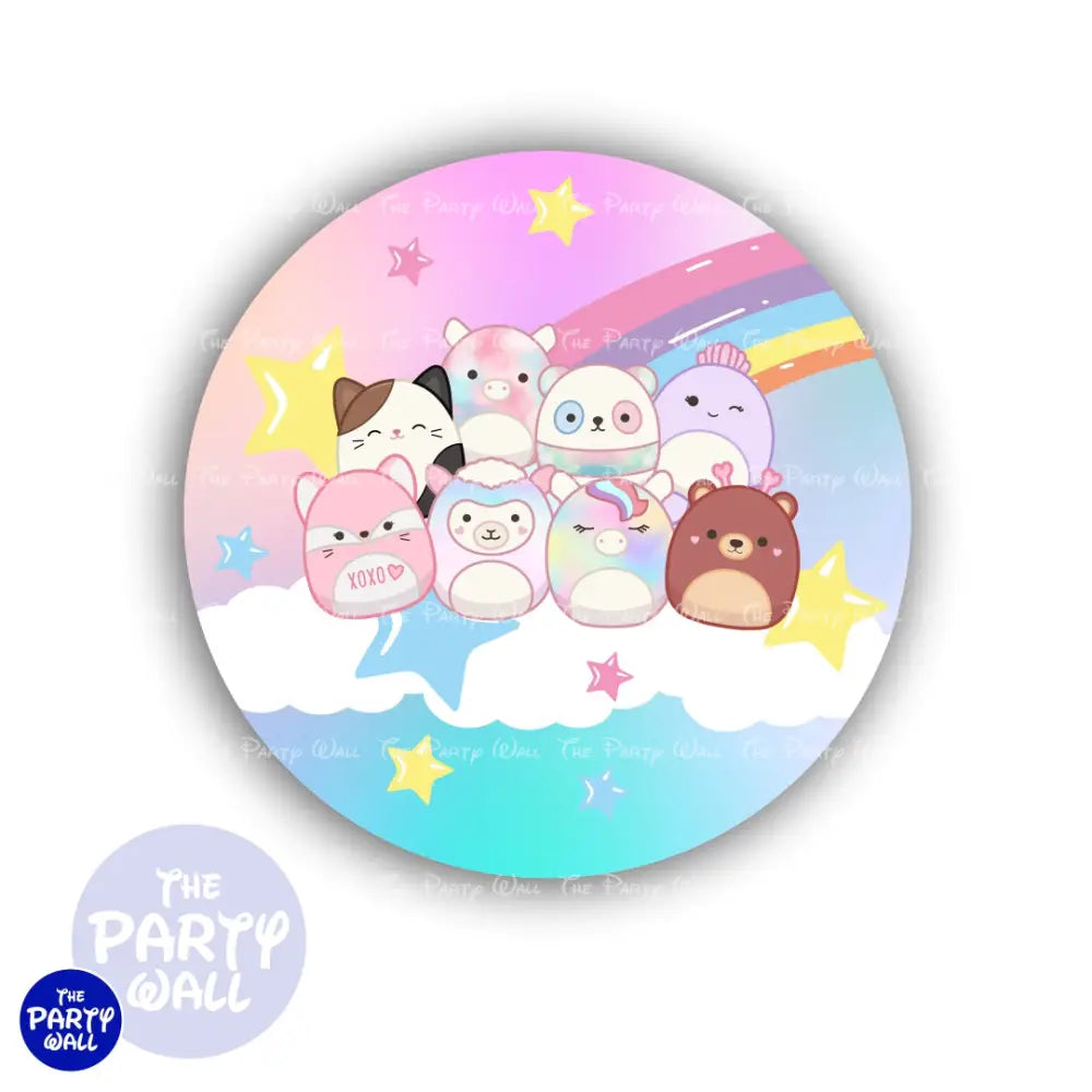 Squish Mallows - Funda para mampara circular Circular