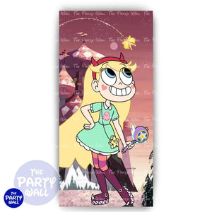 Star Vs. Las Fuerzas Del Mal - Funda para mampara de punta redonda o rectangular Mampara de punta redonda