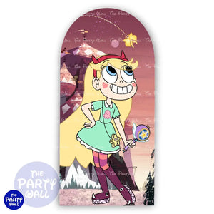 Star Vs. Las Fuerzas Del Mal - Funda para mampara de punta redonda o rectangular Mampara de punta redonda