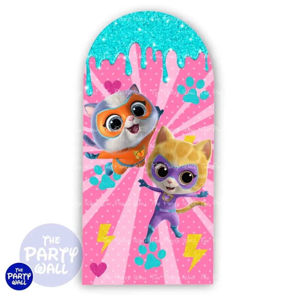 Super Kitties - Funda para mampara de punta redonda o rectangular Mampara de punta redonda