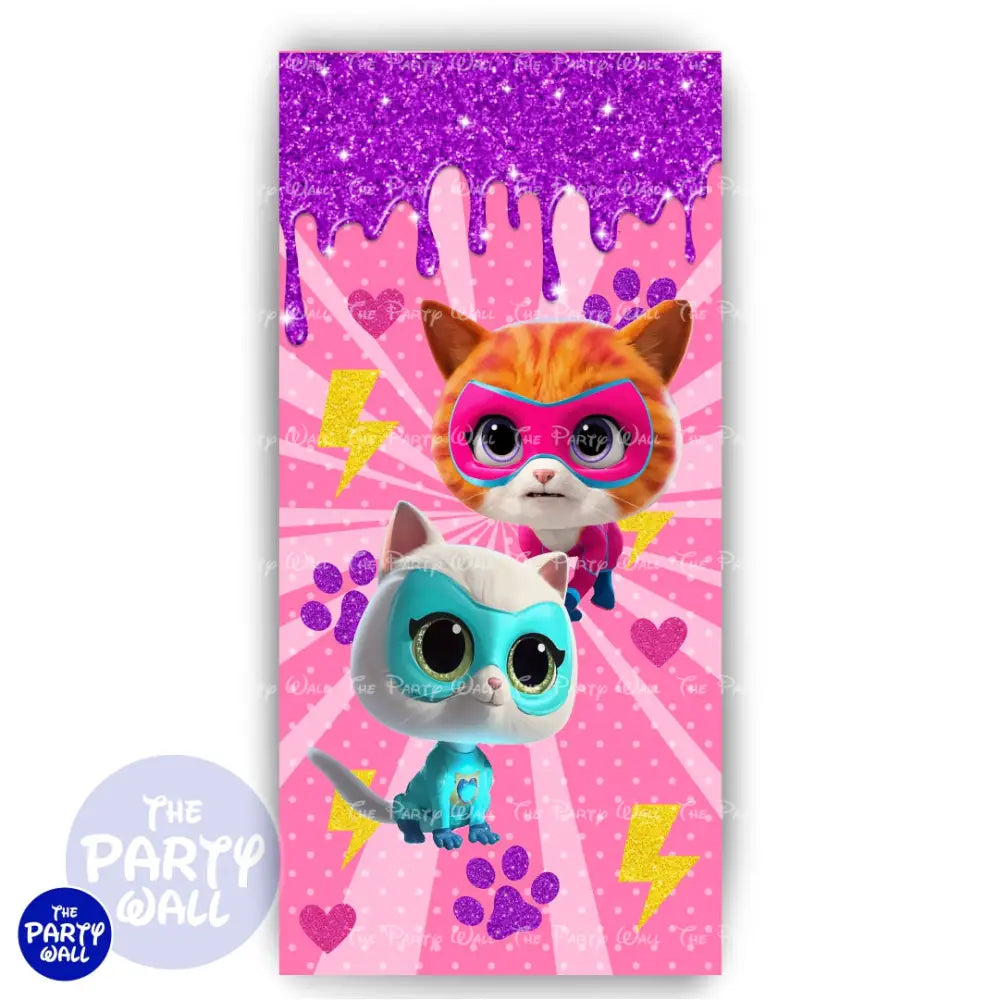 Super Kitties - Funda para mampara de punta redonda o rectangular Mampara de punta redonda