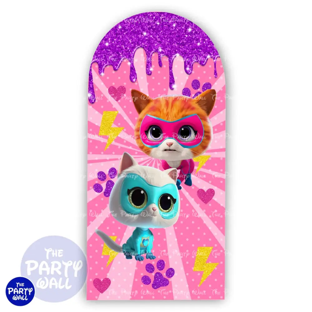 Super Kitties - Funda para mampara de punta redonda o rectangular Mampara de punta redonda