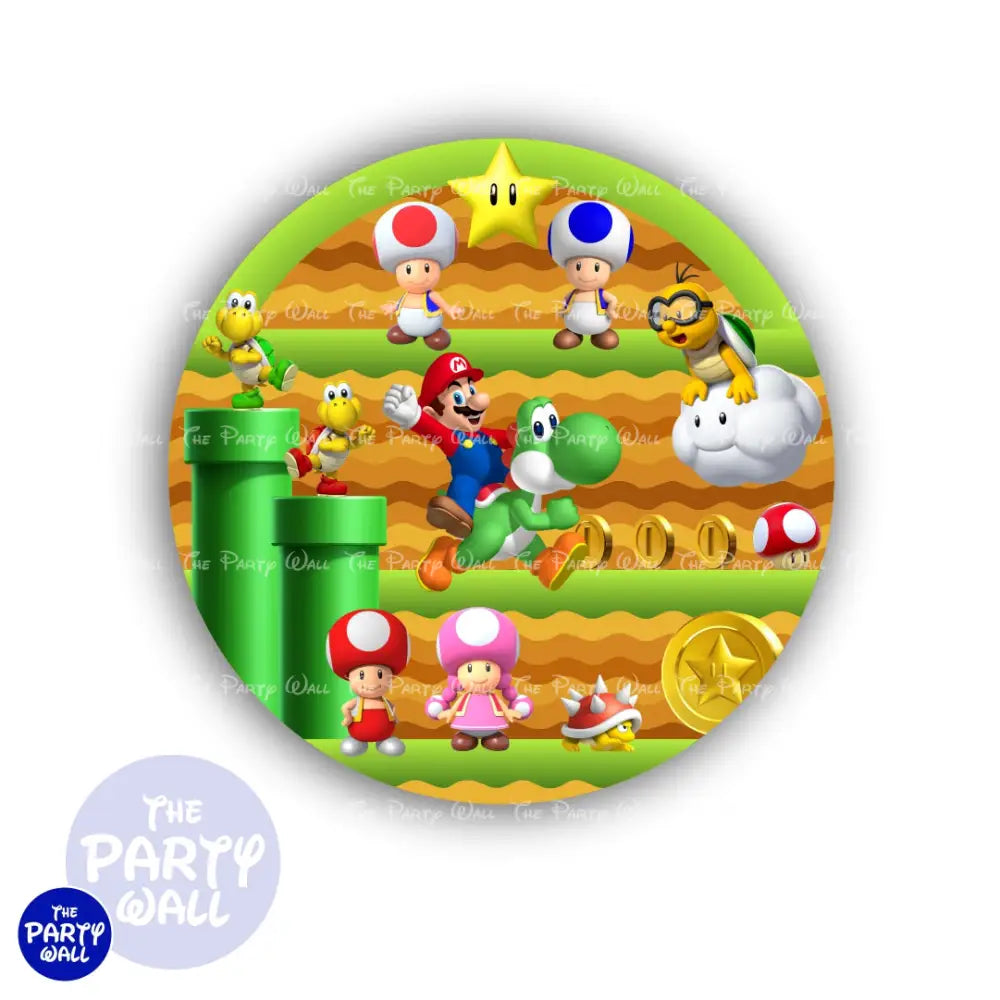 Super Mario - Funda para mampara circular Circular