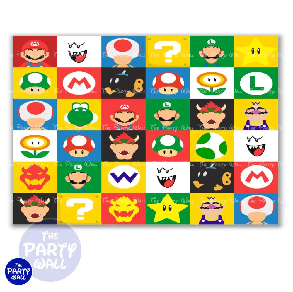 Super Mario - Funda para mampara cuadrada o rectangular Cuadrado o Rectangular