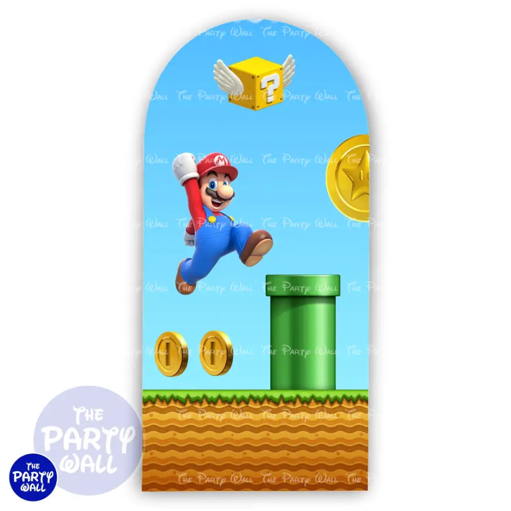 Super Mario - Funda para mampara de punta redonda o rectangular Mampara de punta redonda