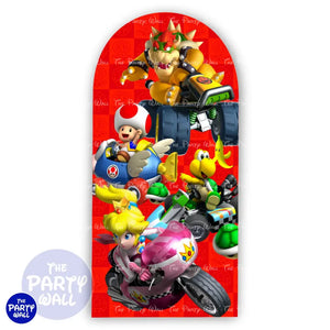 Super Mario - Funda para mampara de punta redonda o rectangular Mampara de punta redonda