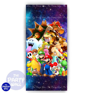 Super Mario - Funda para mampara de punta redonda o rectangular - Mampara de punta redonda