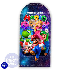 Super Mario - Funda para mampara de punta redonda o rectangular - Mampara de punta redonda