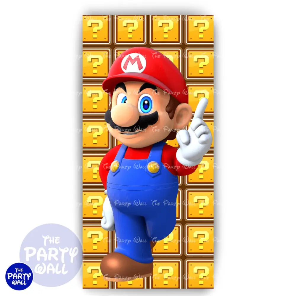 Super Mario - Funda para mampara de punta redonda o rectangular Mampara de punta redonda