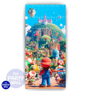 Super Mario - Funda para mampara de punta redonda o rectangular Mampara de punta redonda