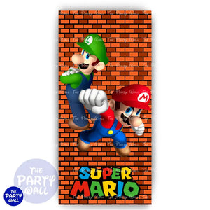 Super Mario - Funda para mampara de punta redonda o rectangular Mampara de punta redonda